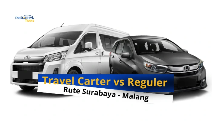travel carter vs reguler surabaya malang